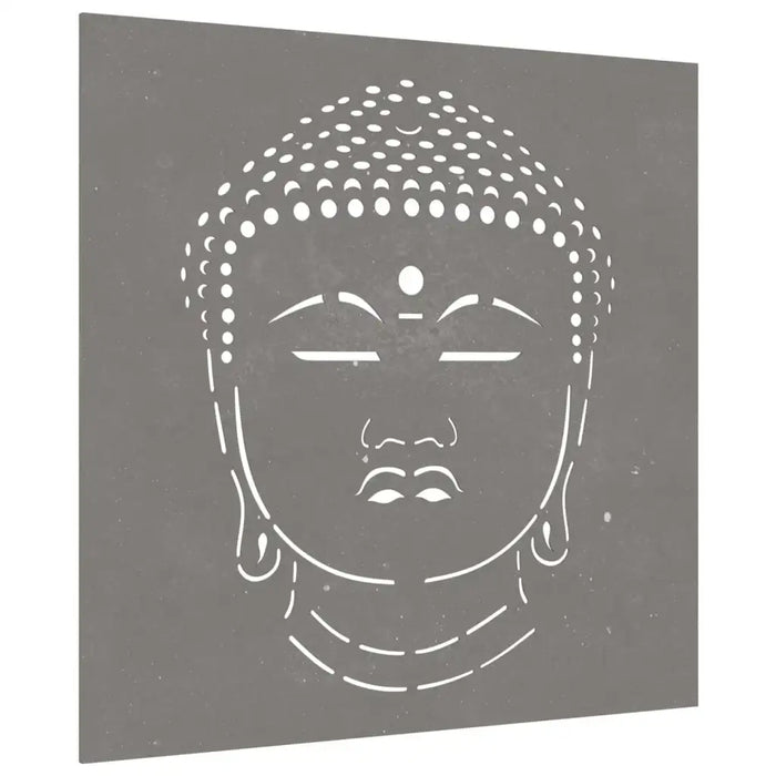 Garden Wall Decoration – 55cm Corten Steel | Buddha Head Pattern - Outdoor Art VIDAXL - Little and Giant Explorers vidaXL