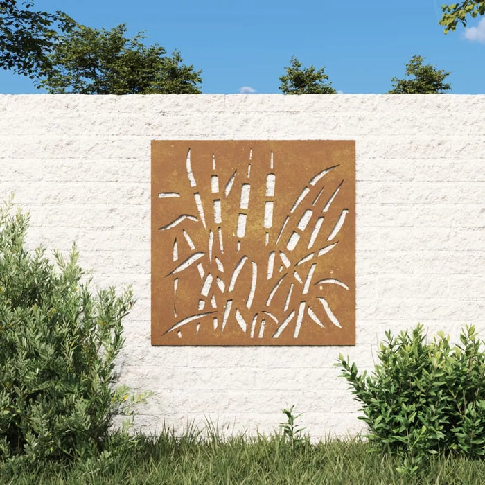 Garden Wall Decoration – 55cm Corten Steel | Grass Pattern - Outdoor Art VIDAXL - Little and Giant Explorers vidaXL