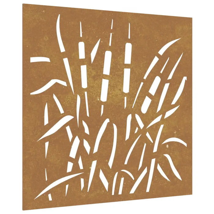 Garden Wall Decoration – 55cm Corten Steel | Grass Pattern - Outdoor Art VIDAXL - Little and Giant Explorers vidaXL