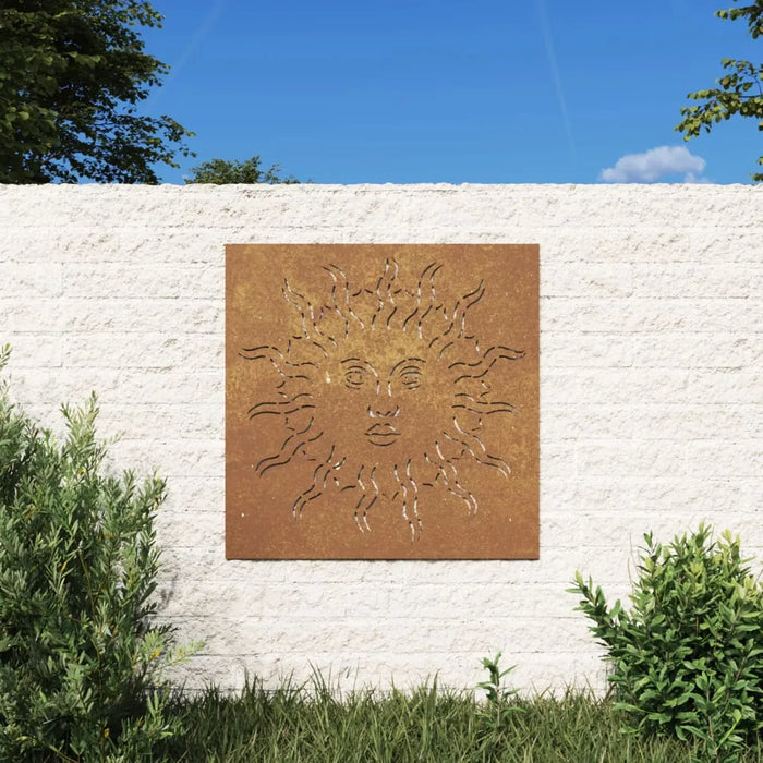 Garden Wall Decoration – 55cm Corten Steel | Sun Pattern - Outdoor Art VIDAXL - Little and Giant Explorers vidaXL