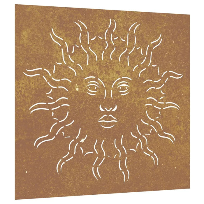 Garden Wall Decoration – 55cm Corten Steel | Sun Pattern - Outdoor Art VIDAXL - Little and Giant Explorers vidaXL