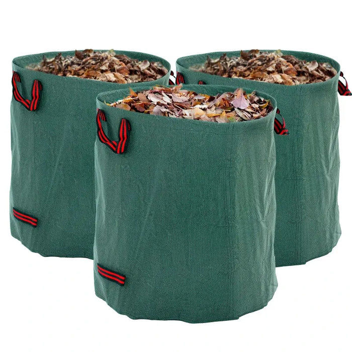 Garden Waste Bags – Set of 3 | 272L Capacity Each - Heavy-Duty Polypropylene OUTSUNNY - Little and Giant Explorers Outsunny