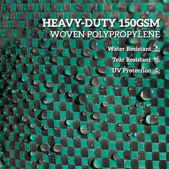 Garden Waste Bag Set Green | 3 x 300L Capacity Heavy-Duty Polypropylene - Little and Giant Explorers Outsunny