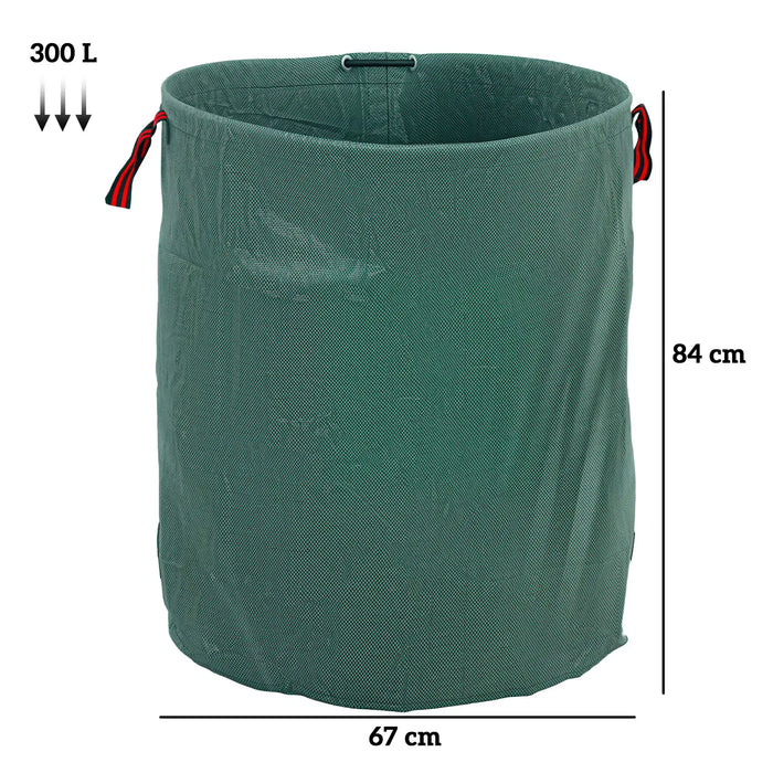 Garden Waste Bag Set Green | 3 x 300L Capacity Heavy-Duty Polypropylene - Little and Giant Explorers Outsunny