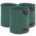 Garden Waste Bag Set Green | 3 x 300L Capacity Heavy-Duty Polypropylene - Little and Giant Explorers Outsunny