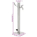 Garden Water Column in Stainless Steel 65cm - Little and Giant Explorers vidaXL