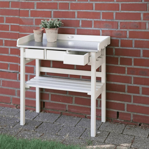 Garden Work Bench in White - Little and Giant Explorers Esschert Design