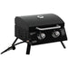 Gas Barbecue Black | Compact with Two Adjustable Burners - Little and Giant Explorers Outsunny
