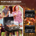 Gas Barbecue Black | Compact with Two Adjustable Burners - Little and Giant Explorers Outsunny