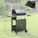 Three-Burner Gas BBQ Grill with See-Through Lid 7.5kW - Little and Giant Explorers Outsunny