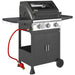 Three-Burner Gas BBQ Grill with See-Through Lid 7.5kW - Little and Giant Explorers Outsunny