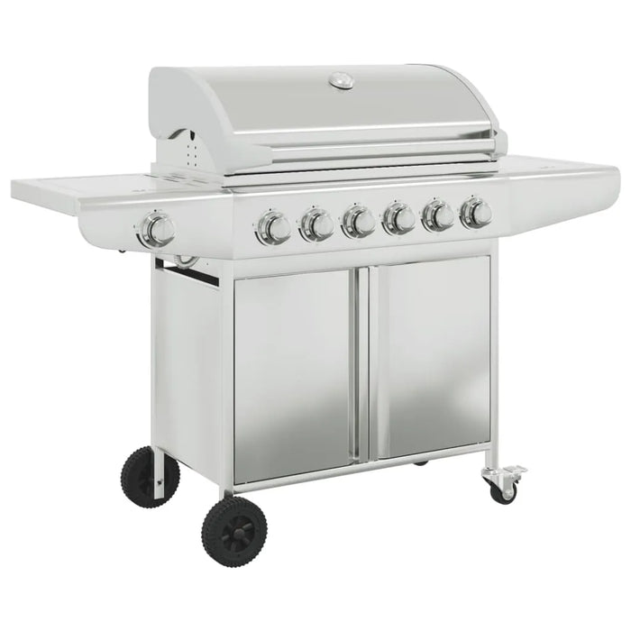 Gas BBQ Grill with 7 Burners in Silver and Stainless Steel - Little and Giant Explorers vidaXL