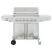 Gas BBQ Grill with 7 Burners in Silver and Stainless Steel - Little and Giant Explorers vidaXL