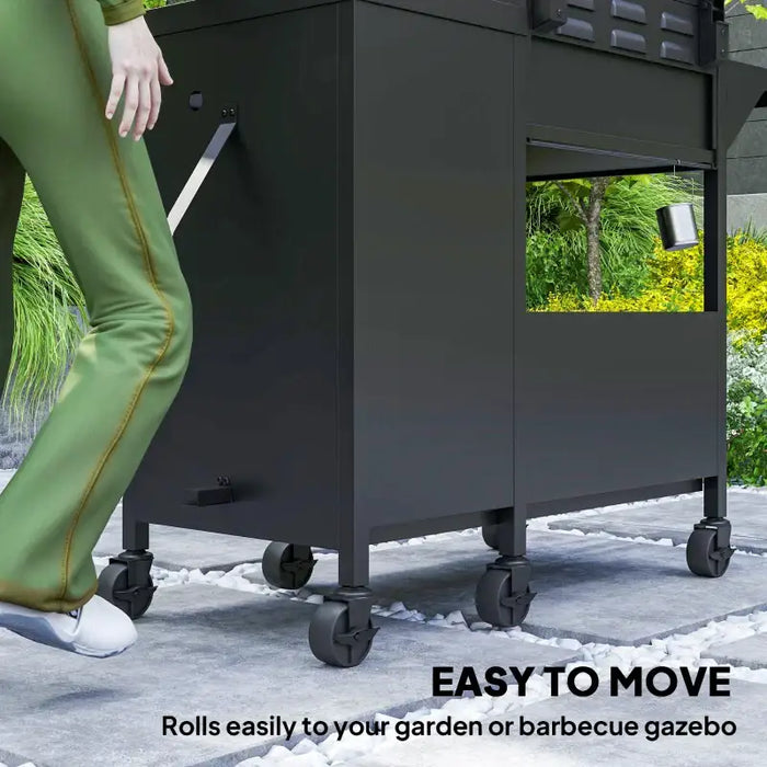 Gas BBQ with Side Burner – 5 Burners | Spacious Cooking Area with Warming Rack OUTSUNNY - Little and Giant Explorers Outsunny