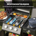 Gas BBQ with Side Burner – 5 Burners | Spacious Cooking Area with Warming Rack OUTSUNNY - Little and Giant Explorers Outsunny