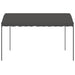 Anthracite black steel gazebo with polyester canopy, 3x4m size, four legs, outdoor shade