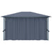 Gazebo with Curtain & LED String Lights in Anthracite (4 x 3m) - Little and Giant Explorers vidaXL