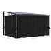 Gazebo with Curtain in Anthracite (405 x 294 x 244cm) - Little and Giant Explorers vidaXL