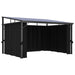 Gazebo with Curtain in Anthracite (405 x 294 x 244cm) - Little and Giant Explorers vidaXL