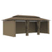 Gazebo with Curtains in Taupe (600 x 298 x 270cm) 180 g/m² - Little and Giant Explorers vidaXL