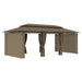 Gazebo with Curtains in Taupe (600 x 298 x 270cm) 180 g/m² - Little and Giant Explorers vidaXL