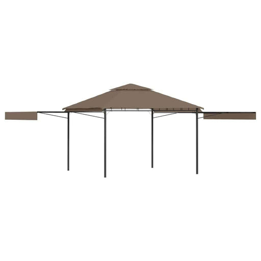 Gazebo with Double Extending Roofs in Taupe 180g/m² - Little and Giant Explorers vidaXL