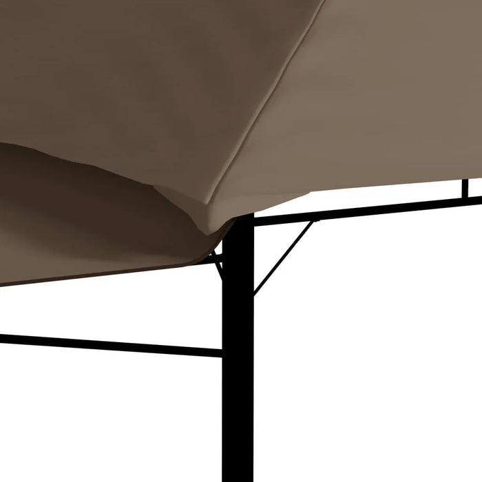 Gazebo with Double Extending Roofs in Taupe 180g/m² - Little and Giant Explorers vidaXL