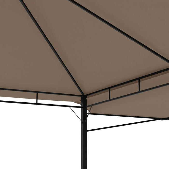 Gazebo with Double Extending Roofs in Taupe 180g/m² - Little and Giant Explorers vidaXL