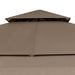 Gazebo with Double Extending Roofs in Taupe 180g/m² - Little and Giant Explorers vidaXL