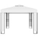 Gazebo with Double Roof & LED String Lights in White (3 x 3m) - Little and Giant Explorers vidaXL