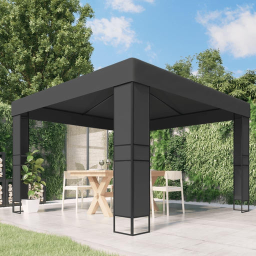 Gazebo with Double Roof in Anthracite (3 x 3m) - Little and Giant Explorers vidaXL