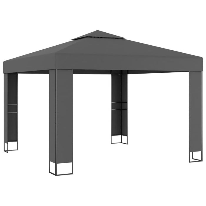 Gazebo with Double Roof in Anthracite (3 x 3m) - Little and Giant Explorers vidaXL