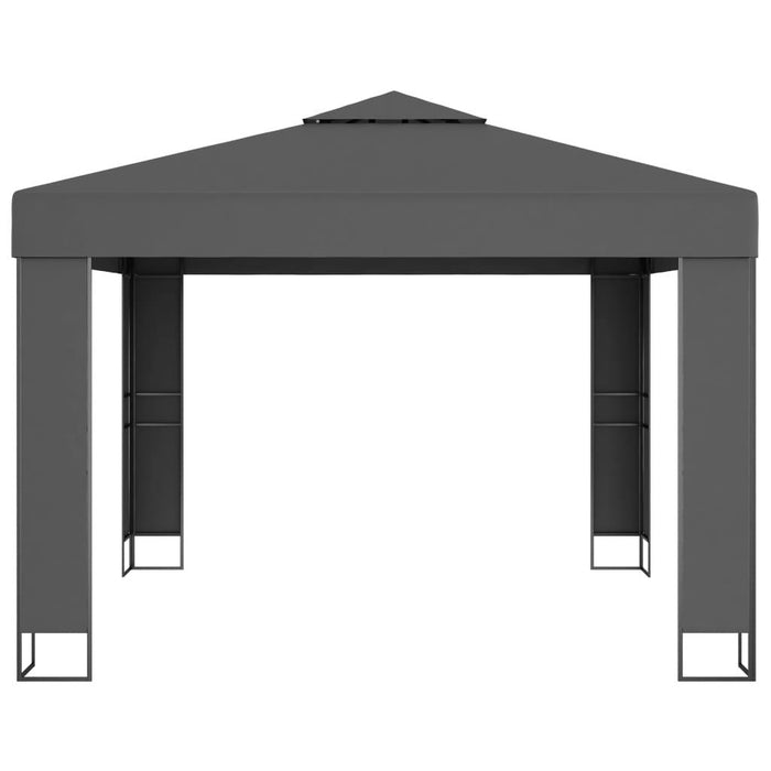 Gazebo with Double Roof in Anthracite (3 x 3m) - Little and Giant Explorers vidaXL