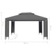 Gazebo with LED String Lights in Anthracite (3 x 4m) - Little and Giant Explorers vidaXL