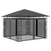 Gazebo with Mosquito Net in Anthracite (3 x 3 x 2.73m) 180 g/m² - Little and Giant Explorers vidaXL