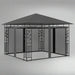 Gazebo with Mosquito Net in Anthracite (3 x 3 x 2.73m) 180 g/m² - Little and Giant Explorers vidaXL