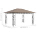 Gazebo with Mosquito Net in Taupe (4 x 3 x 2.73m) 180 g/m² - Little and Giant Explorers vidaXL