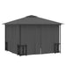 Gazebo with Sidewalls and Double Roofs in Anthracite (3 x 3m) - Little and Giant Explorers vidaXL