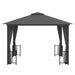 Gazebo with Sidewalls and Double Roofs in Anthracite (3 x 3m) - Little and Giant Explorers vidaXL