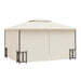 Gazebo with Sidewalls & Double Roofs in Cream (3 x 4m) - Little and Giant Explorers vidaXL