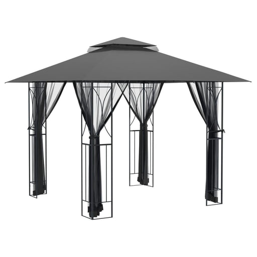 Gazebo with Sidewalls in Anthracite (300 x 300 x 270cm) - Little and Giant Explorers vidaXL