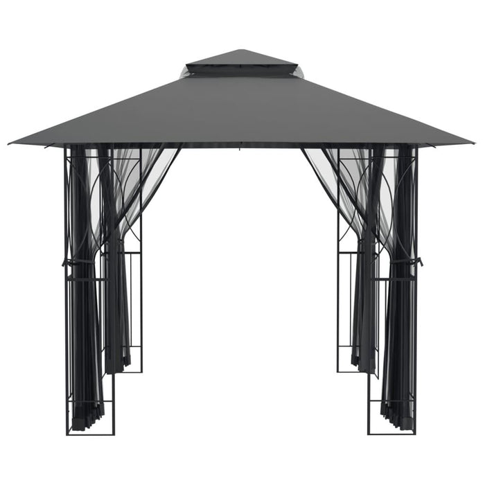 Gazebo with Sidewalls in Anthracite (300 x 300 x 270cm) - Little and Giant Explorers vidaXL