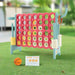 Giant 4-in-1 Connect Game Set with Basketball Hoop in Pink - Little and Giant Explorers Costway