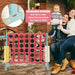 Giant 4-in-1 Connect Game Set with Basketball Hoop in Pink - Little and Giant Explorers Costway