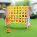 Giant 4-in-1 Connect Game Set with Basketball Hoop in Yellow - Little and Giant Explorers Costway