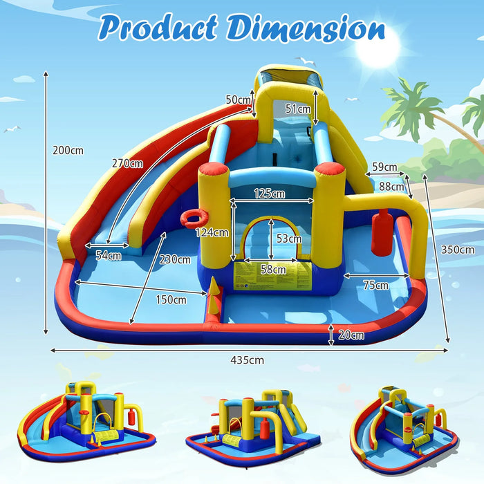 Giant Bounce Castle Kids Water Slide with Blower - Little and Giant Explorers Costway