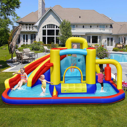 Giant Bounce Castle Kids Water Slide with Blower - Little and Giant Explorers Costway