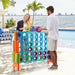 Giant Connect 4 with 42 Jumbo Rings and Sliders in Blue and Orange - Little and Giant Explorers Costway
