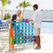 Giant Connect 4 with 42 Jumbo Rings and Sliders in Blue and Orange - Little and Giant Explorers Costway