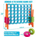 Giant Connect 4 with 42 Jumbo Rings and Sliders in Blue and Orange - Little and Giant Explorers Costway